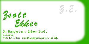 zsolt ekker business card